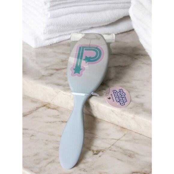 More Than Magic Pale Gray Monogram Letter "P" Oval Hair Brush - Picture 1 of 8